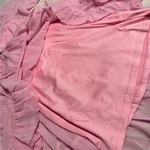 Sugar Thrillz Pink Sheer Ruffle Top - Picture 7 of 8